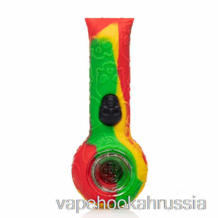 Vape Russia Stratus силиконовый череп для рук трубка раста (зеленый/красный/желтый)